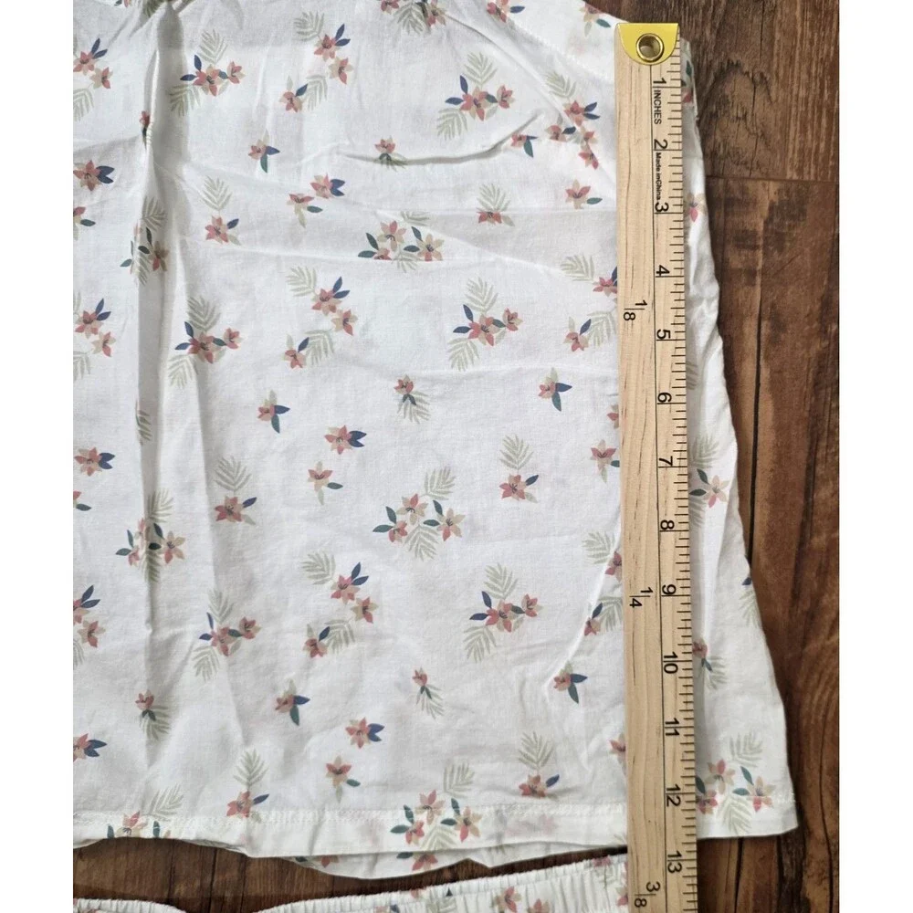 DIP Sleepwear Pajama Set Floral Cotton Blend Women Cami Top XL Shorts L Romantic